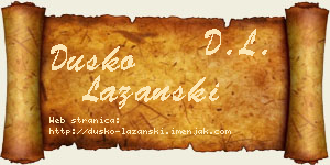 Duško Lazanski vizit kartica